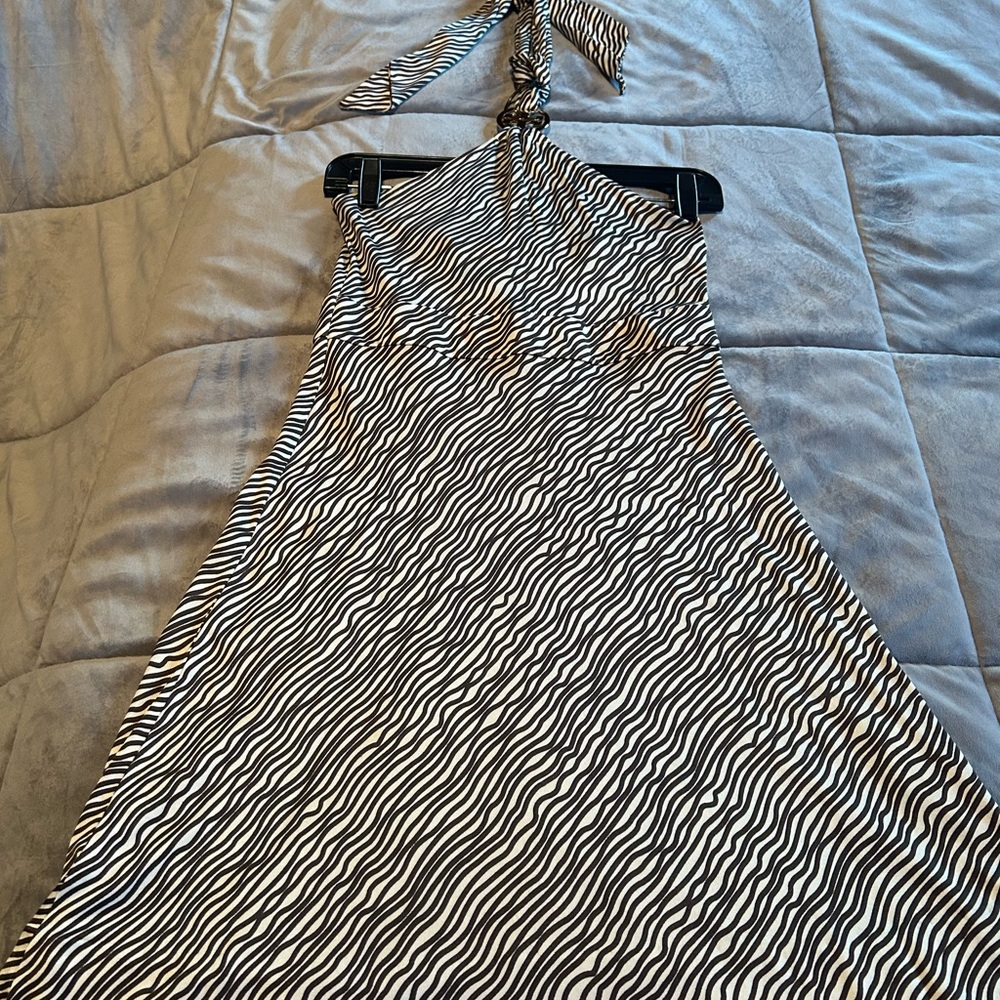 Zebra Print Halter Dress